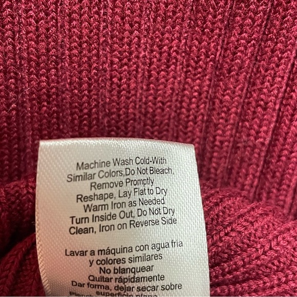 Venus Sweater Burgundy Fitted Stretch Flare Waist Women’s Size Small - Picture 6 of 10